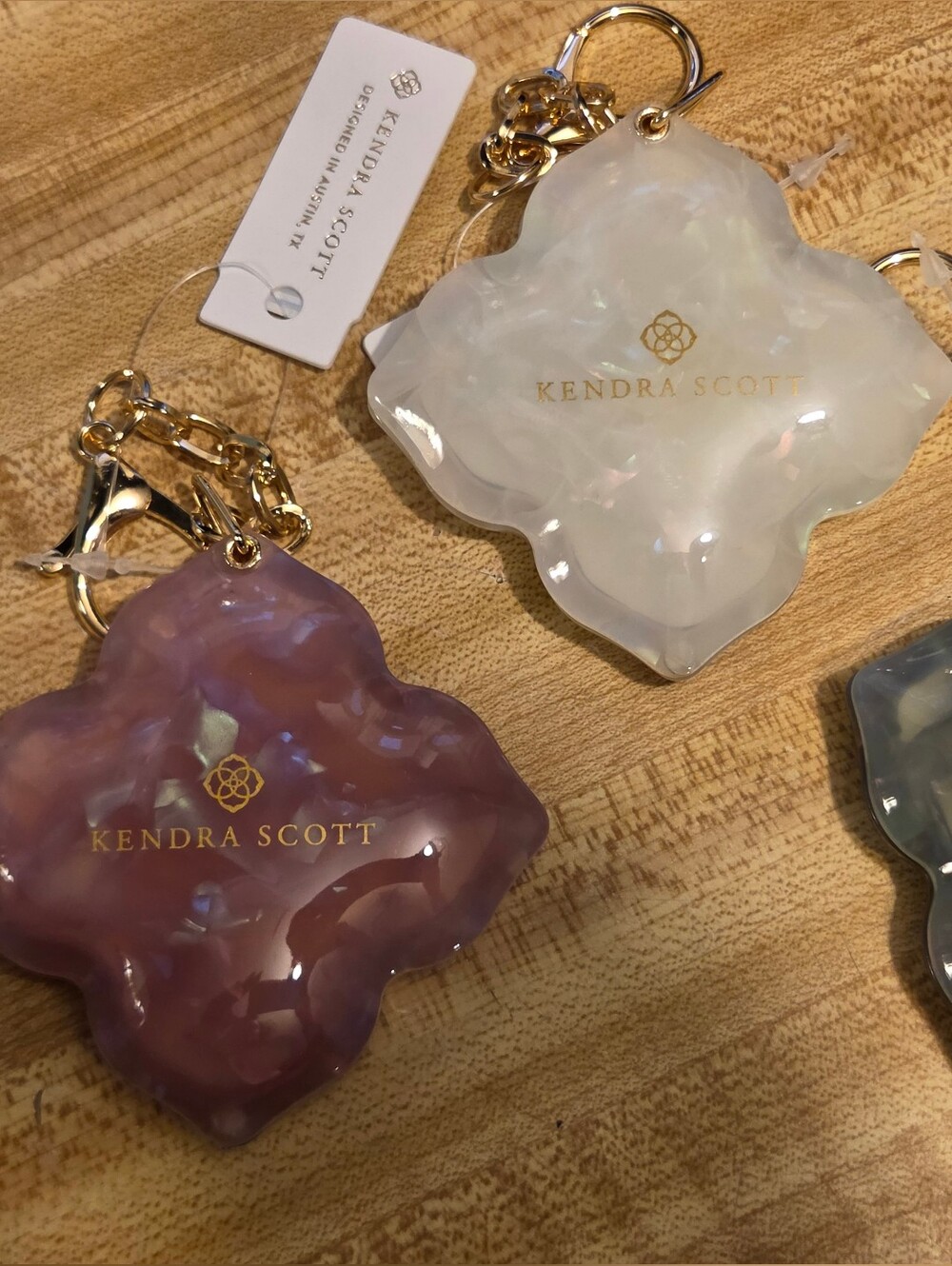 Kendra Scott NWT Marbled Keychain/Bag Charm W/Star *3 Colors*